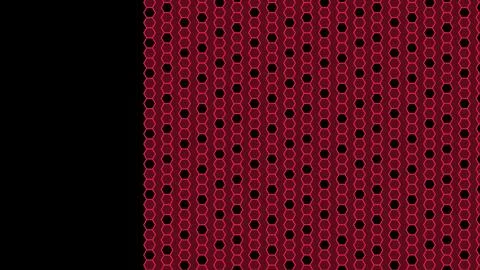 Futuristic red honeycomb pattern over black Stock Illustration