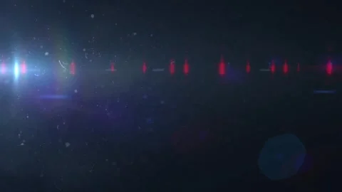 Futuristic Red Laser Light and Digital Space Ambiance with Lens Flare Stock Footage 341917589
