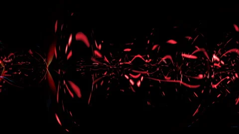 Futuristic red light waves moving in dark abstract tunnel background footage Stockbeeldmateriaal 334139854