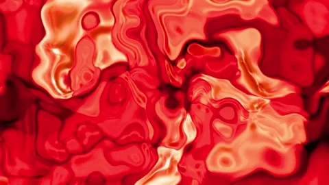 Futuristic red liquid swirling in abstract motion. Vibrant flowing magma Video stock 340025209
