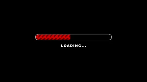 Futuristic Red Loading Bar Animation Technology Progress and Waiting Concept Stock-Footage 345983321