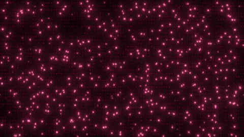 Futuristic Red Matrix Glitch Digital Patterns With Hi-Tech Stock Footage 345642899