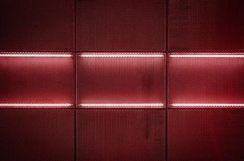 Futuristic red Metallic Background with Grid Pattern Foto stock