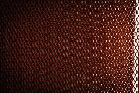 Futuristic red Metallic Background with Grid Pattern Stock Photos