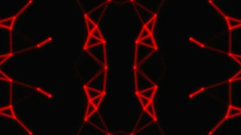 Futuristic red network plexus background Stock Footage 339641505