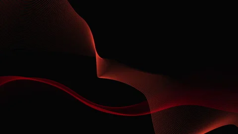 Futuristic Red-Orange Wave Technology Animation in Dark Environment Stockbeeldmateriaal 298284190