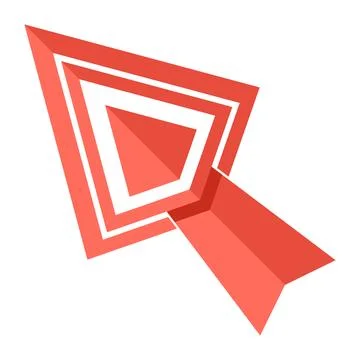 Futuristic red pointer cursor arrow. Computer mouse click Stock Illustration