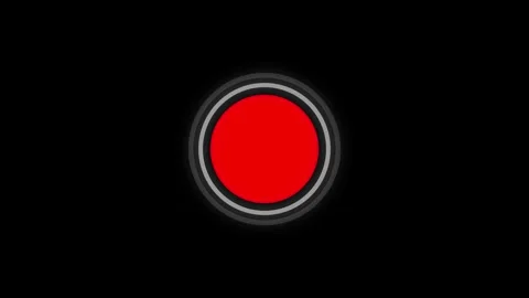 Futuristic Red Recording Button HUD Animation Loop Stock Footage 344288851