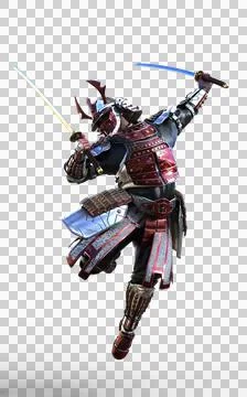 Futuristic Red Samurai Warrior in Battle-Ready Armor イラスト素材
