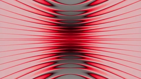Futuristic Red Silver Symmetrical Waves 4K 스톡 동영상 339056020