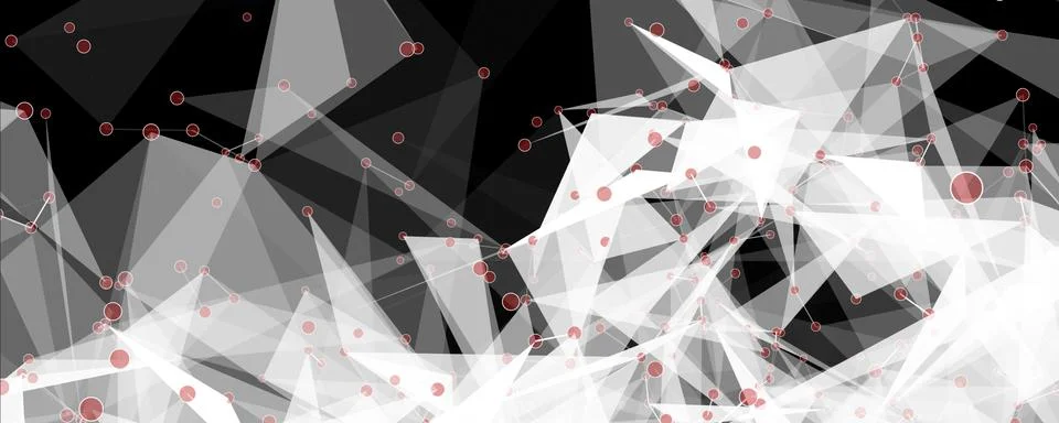 Futuristic reds dots background with a dynamic wave. Stock Illustration