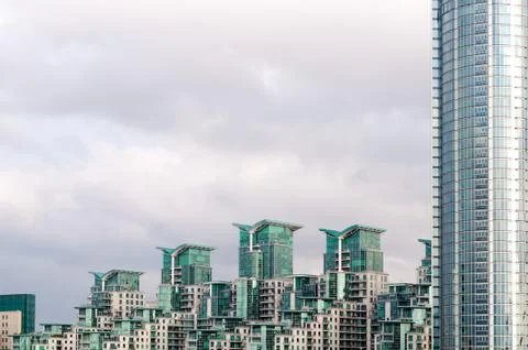 Futuristic residential skyline Stock Photos