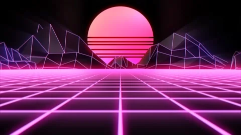 Futuristic Retro Background Stock Footage 169560361