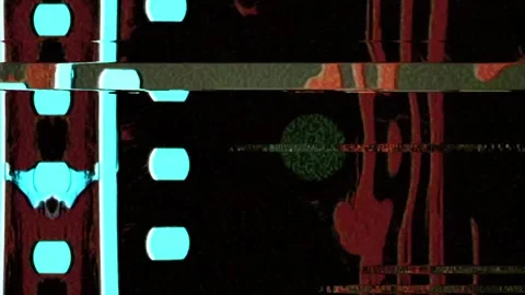 Futuristic Retro TV Glitch Background Animation Stock Footage 305387133