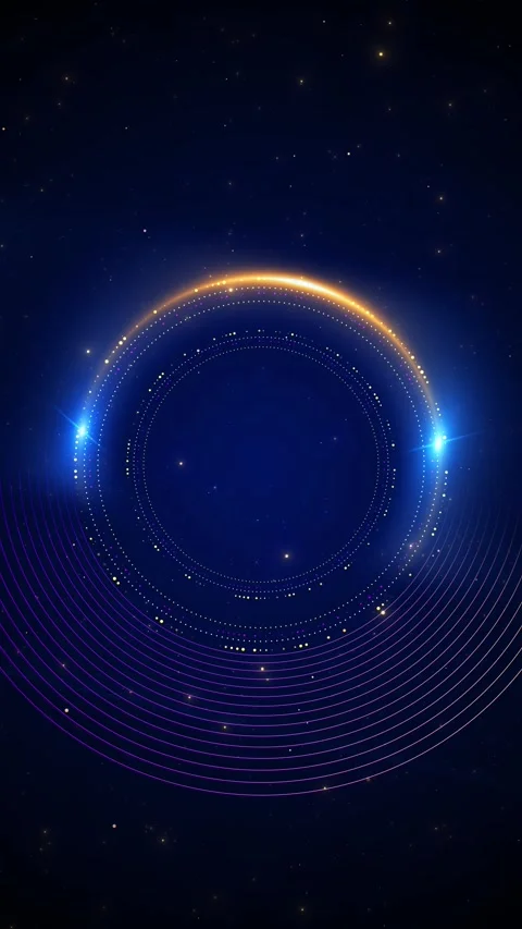 Futuristic Ring Interface Space Visual Stock Footage 333856221