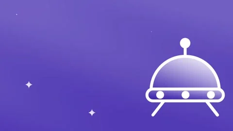 Futuristic Robot and Stars Theme Stock Footage 336062093