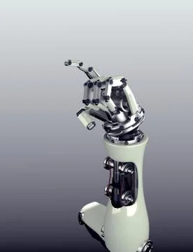 Futuristic robot arm with hand gesture Stock Illustration
