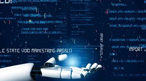 Futuristic robot artificial intelligence revolutionary AI technology concept イラスト素材