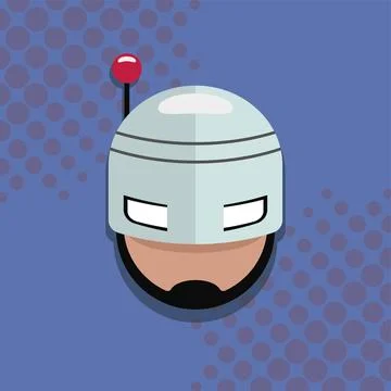 Futuristic robot cartoon. Vector Stock Illustration