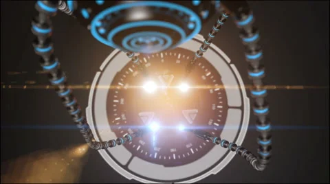 Futuristic robot dron with tentacles. Future concept. Stock Footage 59305673