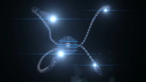 Futuristic robot dron with tentacles. Future concept. Stock Footage 59306042