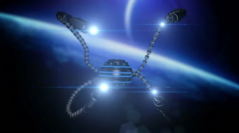 Futuristic robot dron with tentacles. Future concept. Stock-Footage 59306412
