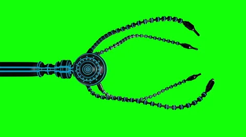 Futuristic robot dron with tentacles. Future concept. Animation. Green screen Stock Footage 59527126