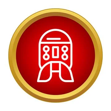Futuristic robot head icon vector graphic design Stock Illustration