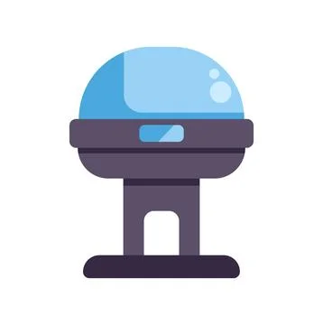 Futuristic robot head or scientific lab device Stock Illustration