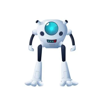 Futuristic robot humanoid alien camera interface Stock Illustration