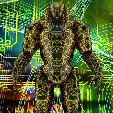 Futuristic robot Stock Illustration