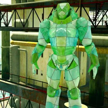 Futuristic robot Illustrazione stock