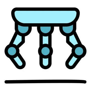 Futuristic robot legs walking on a line, artificial intelligence concept Stock Illustration