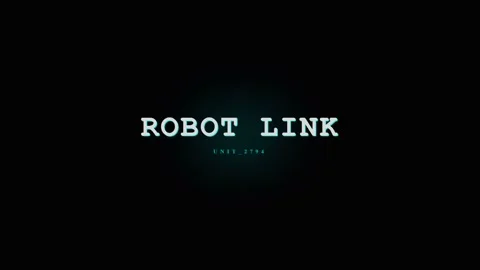 Futuristic Robot Link Text Animation - Digital Technology Concept Stock Footage 331568158