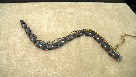 Futuristic robot snake Stock Footage 93525458