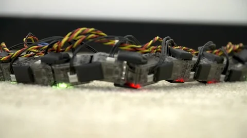 Futuristic robot snake Stock Footage 93525477
