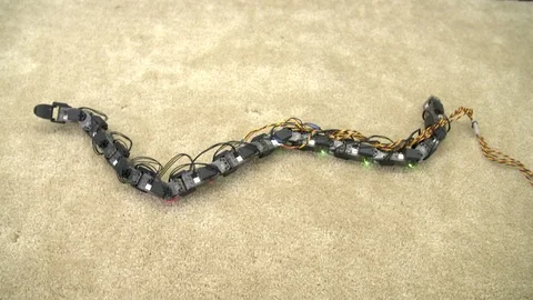 Futuristic robot snake Stock Footage 93525492