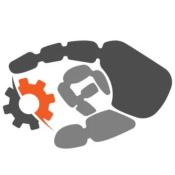 Futuristic robotic hand gear design Illustrazione stock