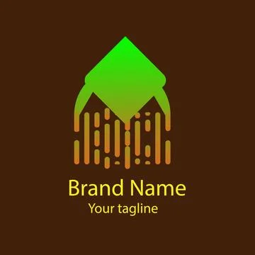 Futuristic Rocket Launch Logo 스톡 일러스트