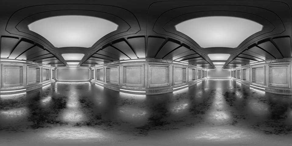 Futuristic room virtual reality map. Environment map for your design, panor.. Stock Illustration