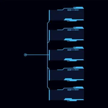 Futuristic root directory frame or list of files vector illustration isolated. イラスト素材
