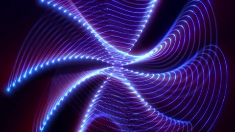 Futuristic rotation of spiral shape emitting bright rays of light, abstract t Stock Footage 251802355