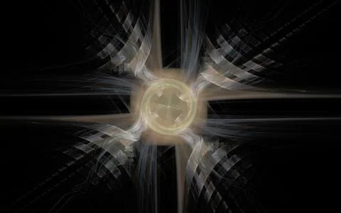 Futuristic round beige symbol Illustrazione stock