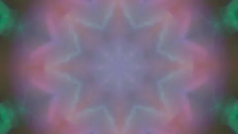 Futuristic round kaleidoscope, emboss elements for yoga shows. Stock Footage 147564617