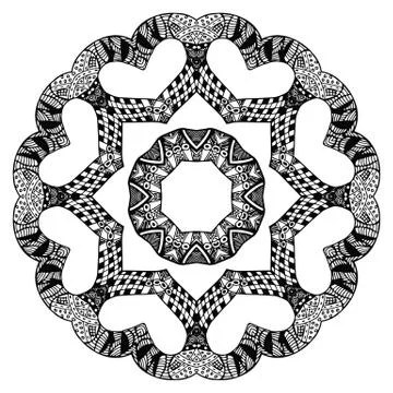 Futuristic round pattern Stock Illustration