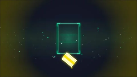 Futuristic Scanner Interface: Digital Scan of Abstract Object in Sci-Fi Space Stock Footage 348231599