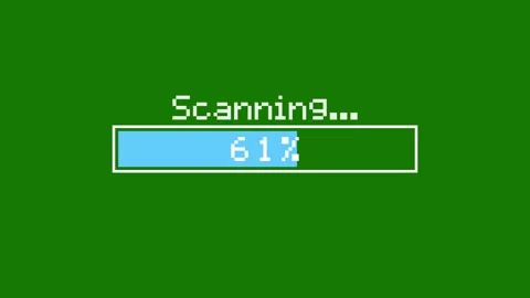 Futuristic Scanning Loading Bar Glitch Effect 0 To 100 Green Screen 4K Stockbeeldmateriaal 340920161