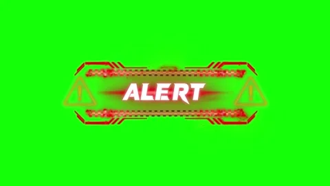 Futuristic Sci-Fi Alert Digital UI Text Animation on Green Screen Stock Footage 334364246