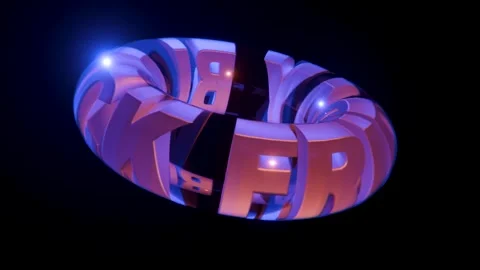Futuristic Sci-Fi “Black Friday” Text in Glass Material on Dark Neon Stock Footage 333601877