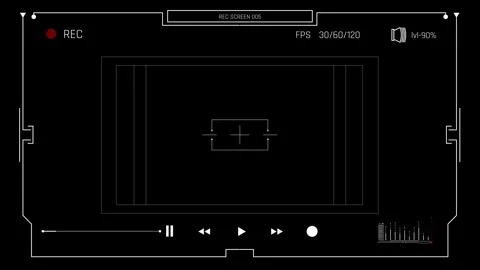 Futuristic Sci Fi Camera Viewfinder Overlay with Nested Framing Stock Footage 340549977
